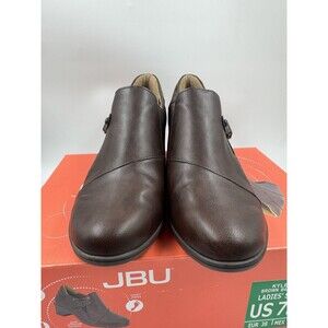 JBU Jambu Kyley Women's Brown Ankle Adjustable Small Heel Boot Size 7.5M